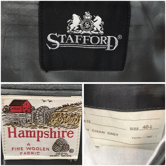 VINTAGE STAFFORD‎ Mens Tweed Blazer Sport Coat Casual Jacket Size 40L Wool Suit